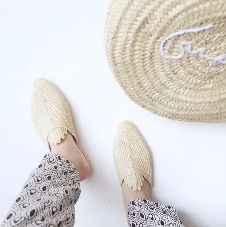 Melecraft - Wholesale Mules - Women's - NATURAL RAFFIA SLIPPERS - Moroccan Raffia Shoes2