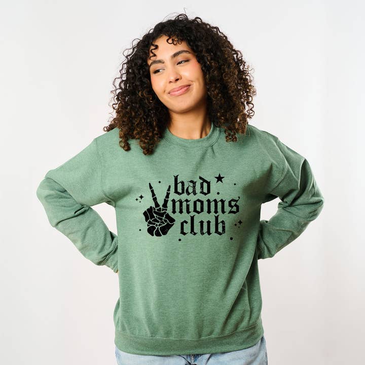 Bad Moms Club Skeleton Sweatshirt for wholesale by Olive And Ivory Wholesale