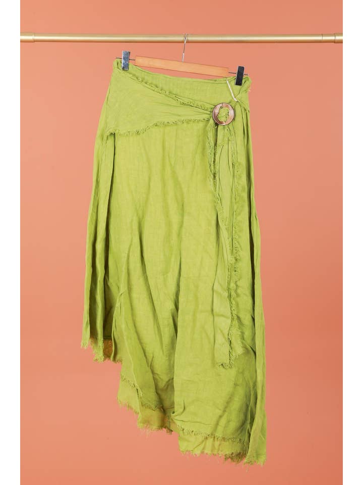 la maison des fibres naturelles - Wholesale Skirt - Women's - Linen skirt with drawstring 1013 100% linen