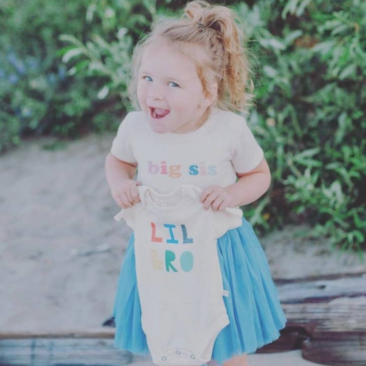 kid toddler graphic tee | big sis original for wholesale on Faire