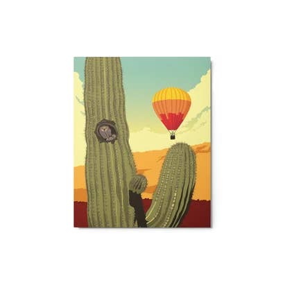 Druck 8x10 Eule & Ballon Südwesten für den Großhandel von RetroTrek, DBA Sunny Days Gifts