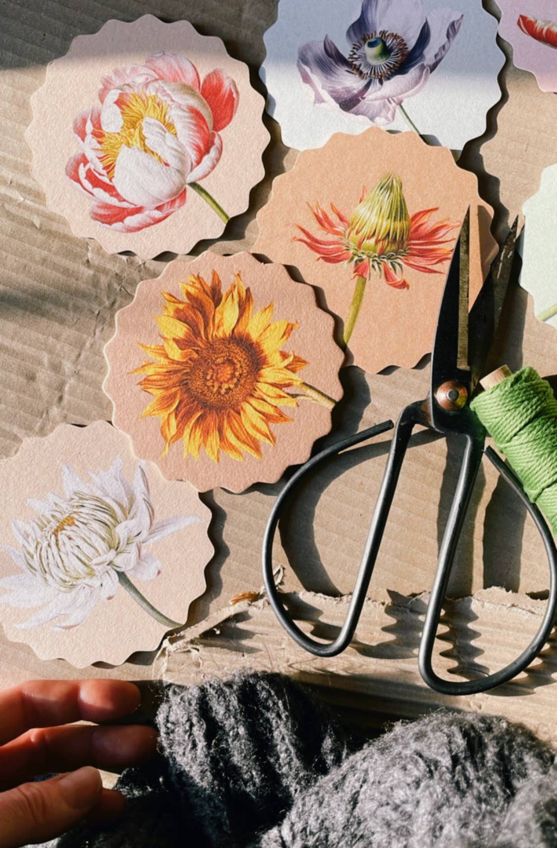 30x40 – Großhandel Untersetzer – Untersetzer-Set mit Blumenmotiven, Sternform9