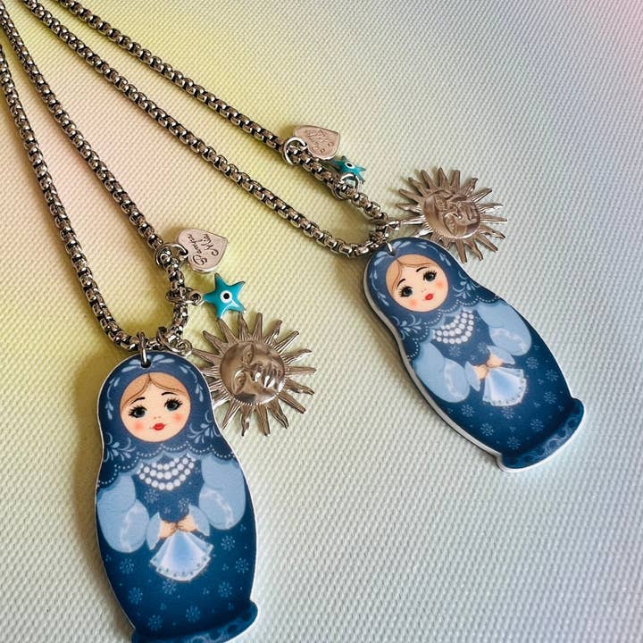 Filo matrioska blu per la vendita all'ingrosso da parte di Pampa Mia