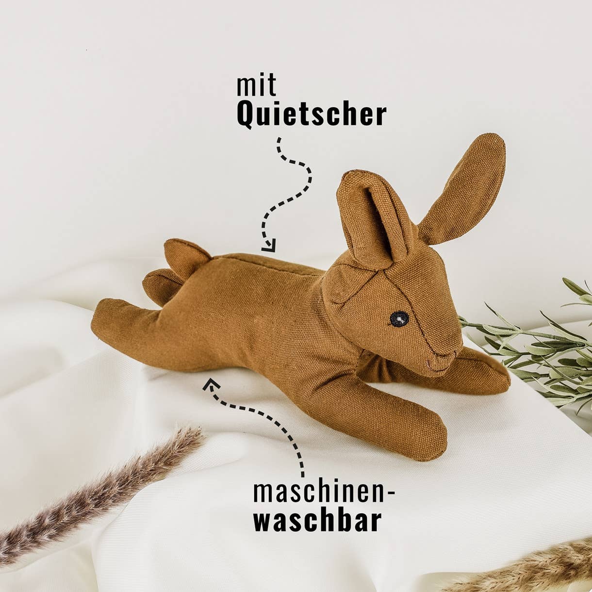 ne&no - Wholesale Pet Plush Toy - Dog - ne&no® Durable Dog Toy with Squeaker - Bunny Haru6