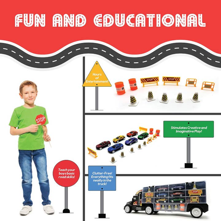 ToyVelt - Wholesale Toy Car/Truck - Kids - ToyVelt | Transport Truck Toy | 12 Pieces
