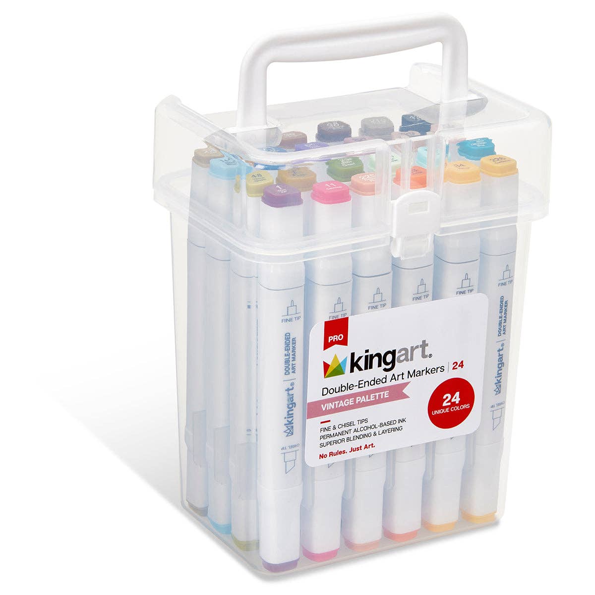 KINGART - Wholesale Marker - Double-Ended Alcohol Markers - 24 Vintage Colors9