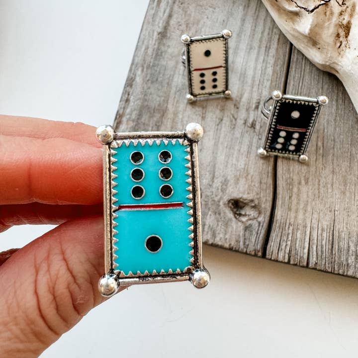 Boho Ranch Shop - Wholesale Cocktail/Statement Ring - Western Ajustable Domino RingÂ