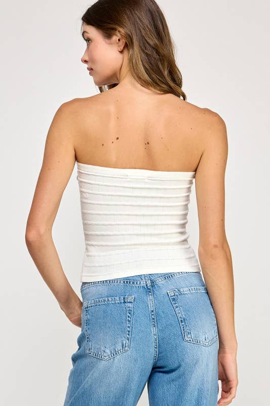 Miss Love - Wholesale Knit Top - Women's - Twist Front Sweater Tube Top2