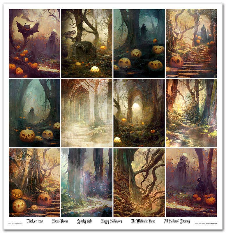 ITD Collection – Engroshandel Scrapbog – SLS-054 - sæt med 11 stk. papir 310x320 mm (12,2x12,6 in) - 200 GSM5