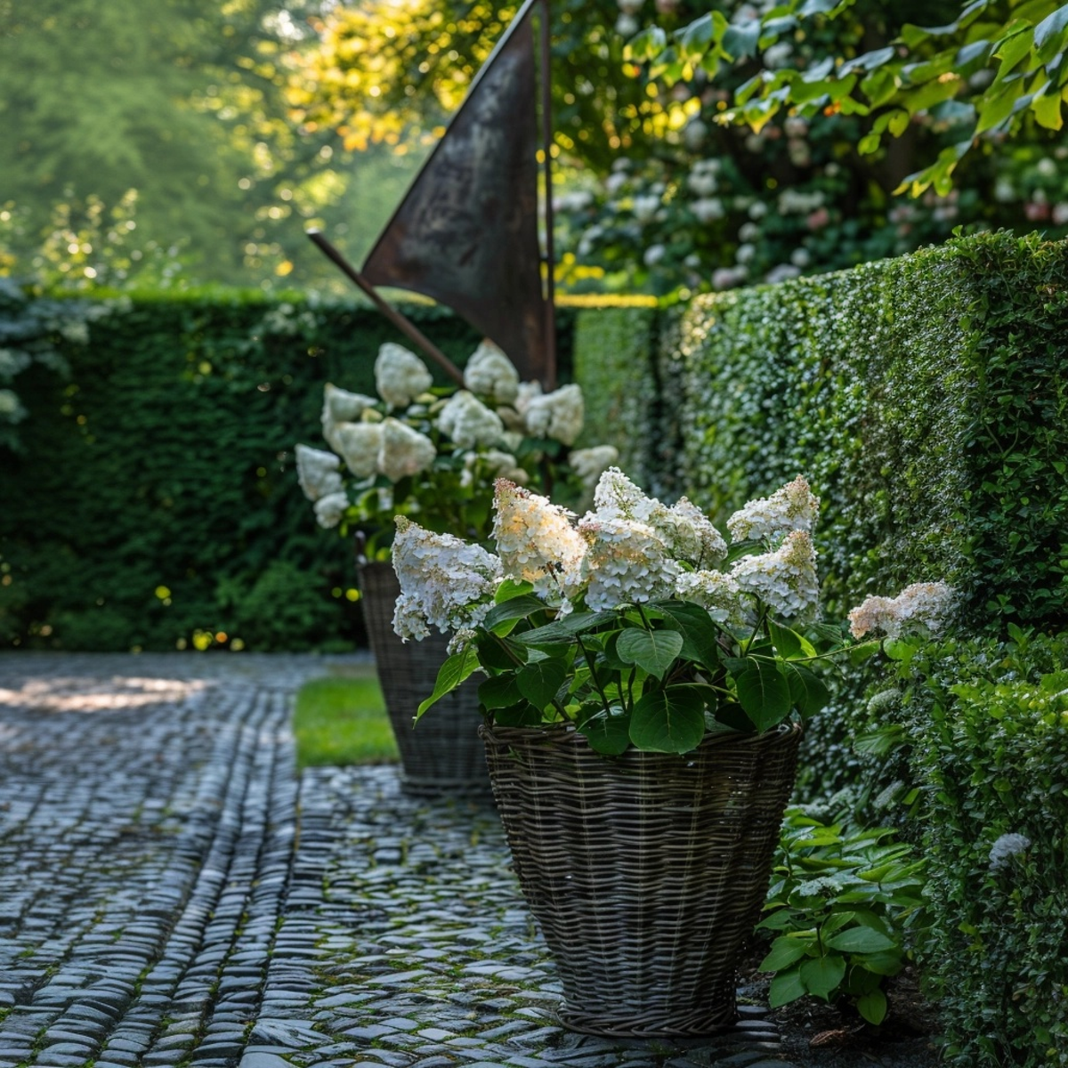 Oasis of Life - Wholesale Live Plant - Hydrangea paniculata 'Early Harry' – 2 plants – Height 25–40cm – Ø19cm – Early blooming panicle hydrangea with cream-white to delicate pink flowers – Hardy garden plant for beds, terraces & balconies5