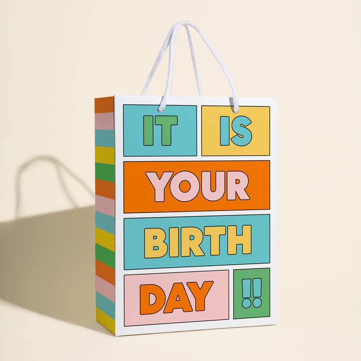 It Is Your Birthday Gift Bag – Colorful Birthday Bag for wholesale by paper&stuff