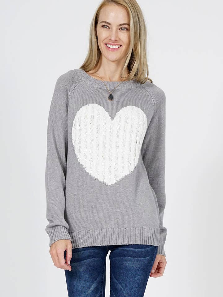 Maglione a Cuore Intrecciato per San Valentino SI-7879 per la vendita all'ingrosso da parte di 42POPS