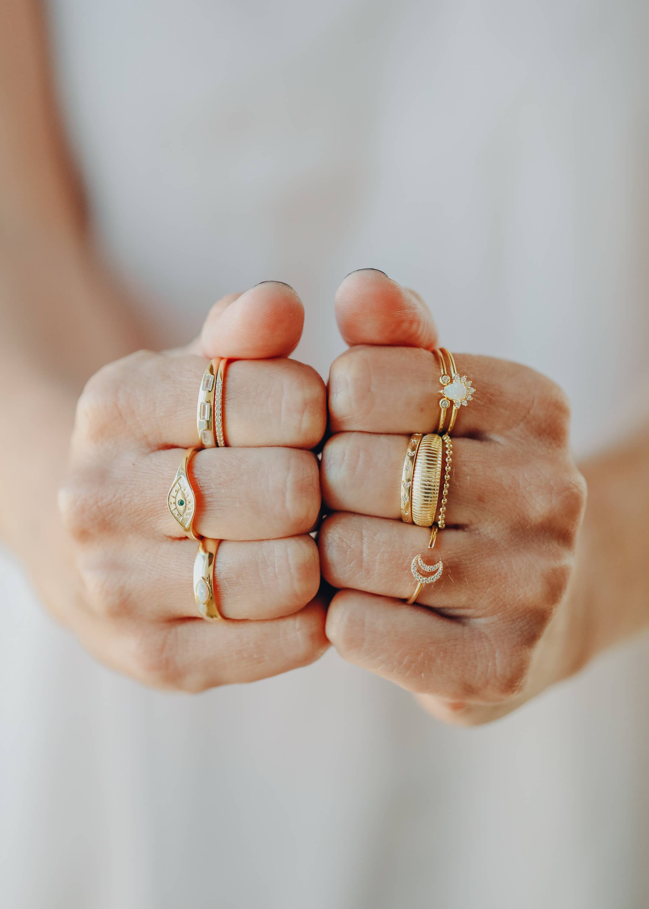 JaxKelly - Wholesale Band/Stacked Ring - Gold Rings - Celestial4