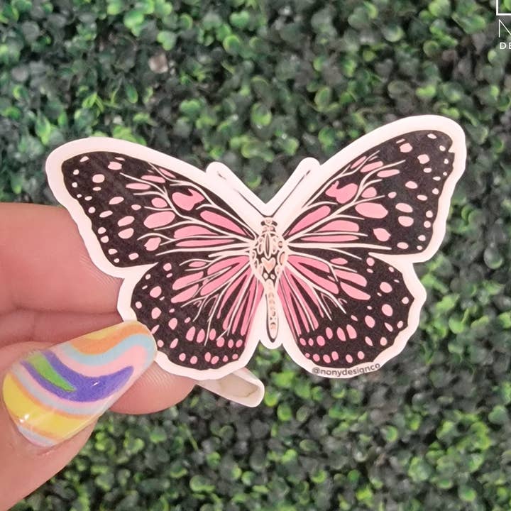 Butterfly Die Cut Sticker for wholesale by Nony Design Company