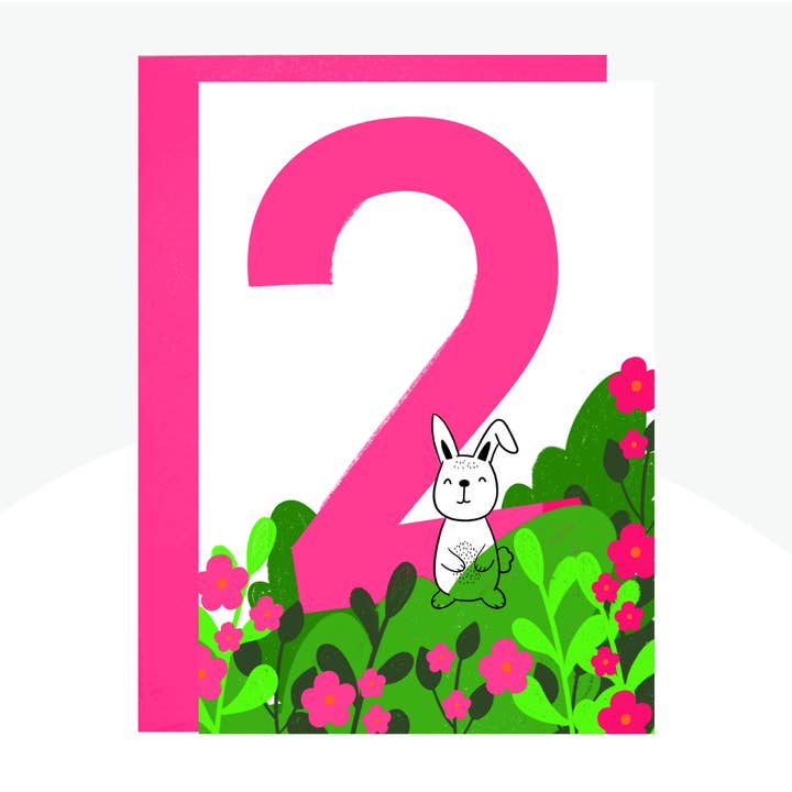 Tarjeta con estampado de neón de Bunny Age 2 para venta al por mayor de Lottie Simpson