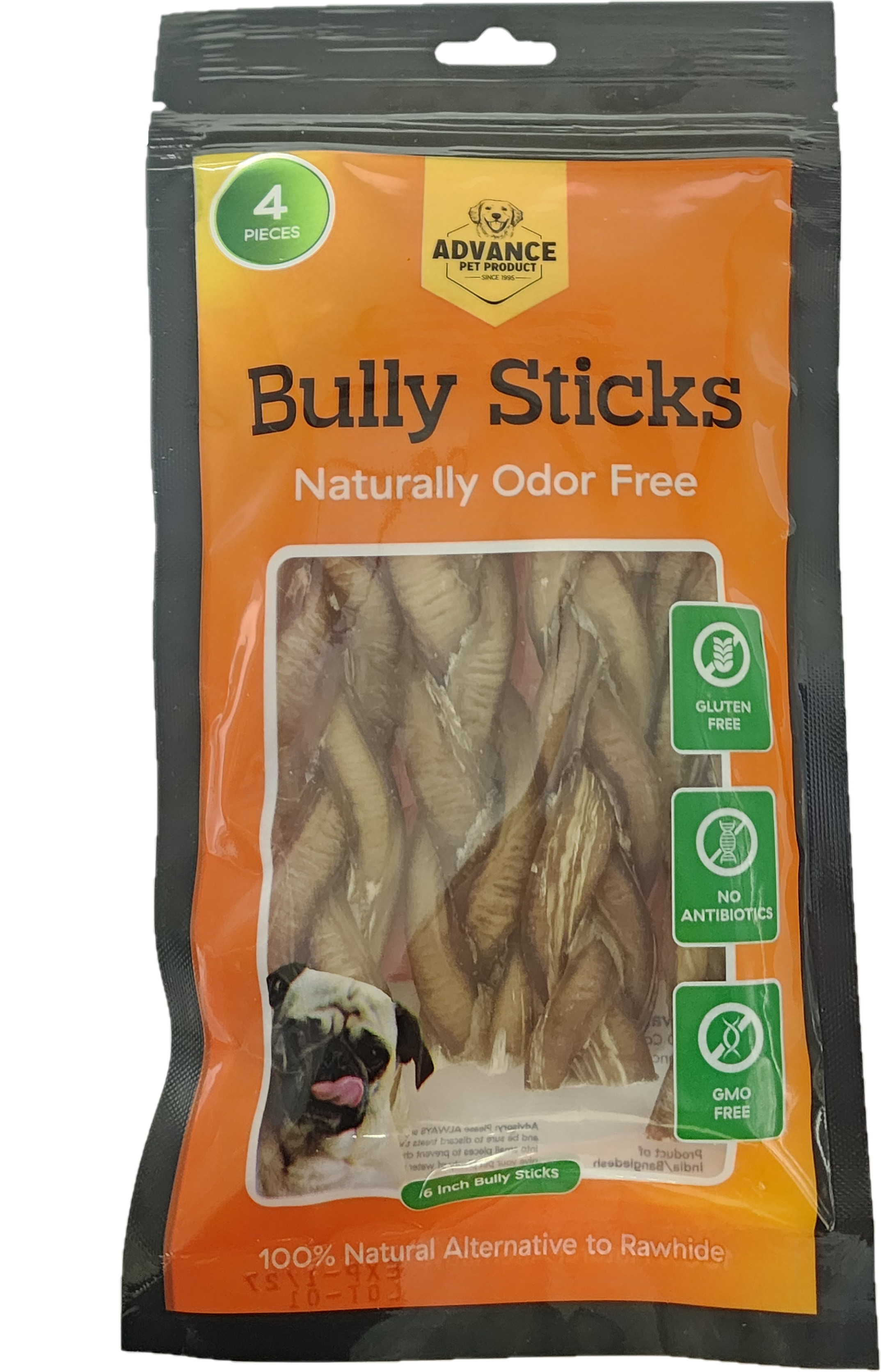 Advance Pet Products - Wholesale Pet Treats - Dog - Bully Sticks Braided- Packaged0