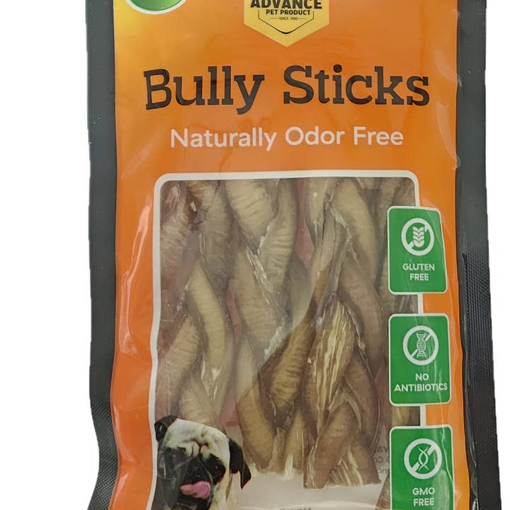 Advance Pet Products - Wholesale Pet Treats - Dog - Bully Sticks Braided- Packaged