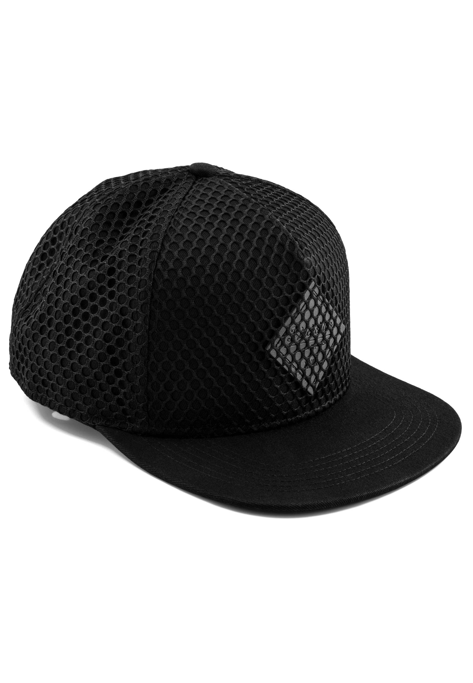 Blackskies - Wholesale Flat Brim Cap - Men's - Andromeda Snapback Cap - Black Mesh4