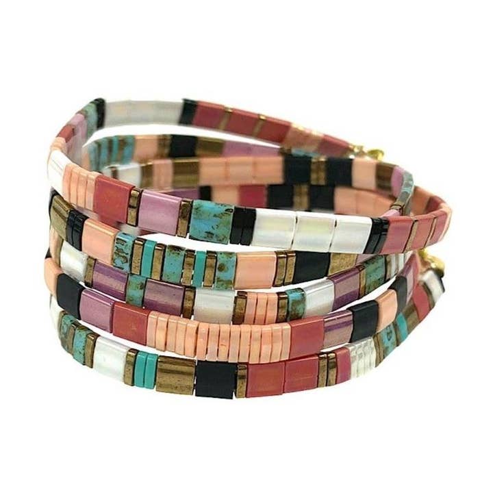 Bracciale colorato a 5 giri per la vendita all'ingrosso da parte di CLAIRE BERTEAU