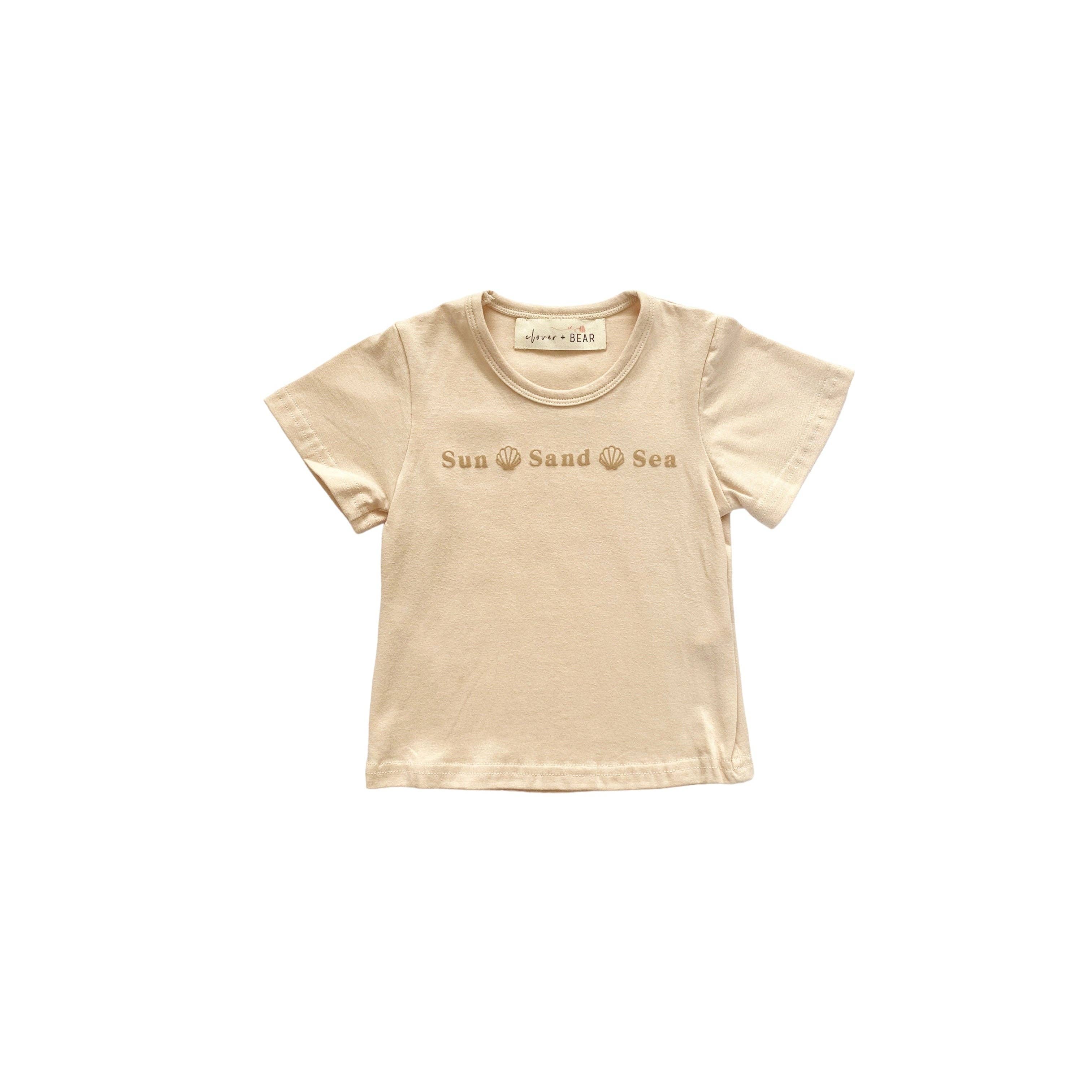 Clover and Bear – wholesale Screen-printed t-shirt – Kids – Sun Sea Sand | T-shirt1