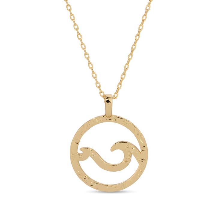Double Wave Pendant Necklace for wholesale by Splendid Iris