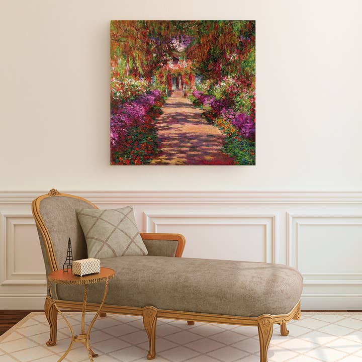 Selected Artworks Italia - Wholesale Canvas Art - Painting on canvas: Monett, Garden Path, Giverny2