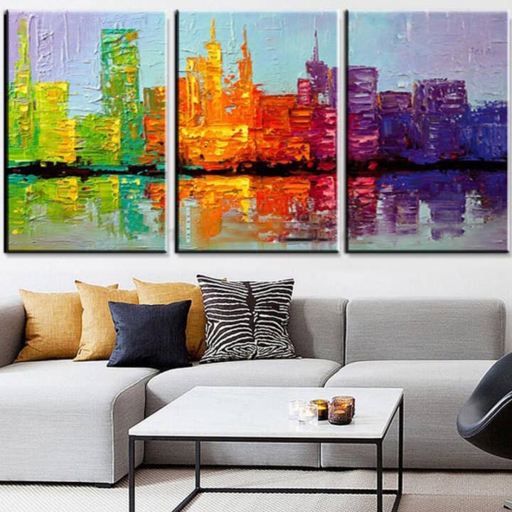 Skyline arc-en-ciel pour la vente par Art by Maudsch