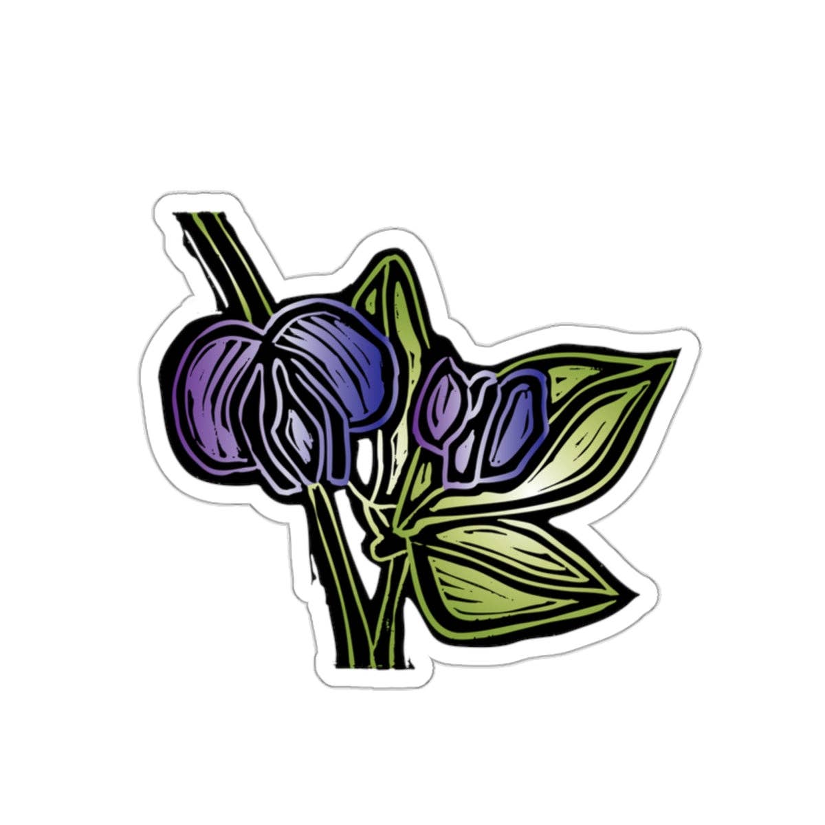 Jamie Palmer Keating - Venta al por mayor Pegatina - Pegatinas troqueladas de botánica índigo salvaje, pegatinas de flores, decoración de plantas, regalo para amantes de la naturaleza, pegatinas estéticas para portátiles, accesorios de jardinería