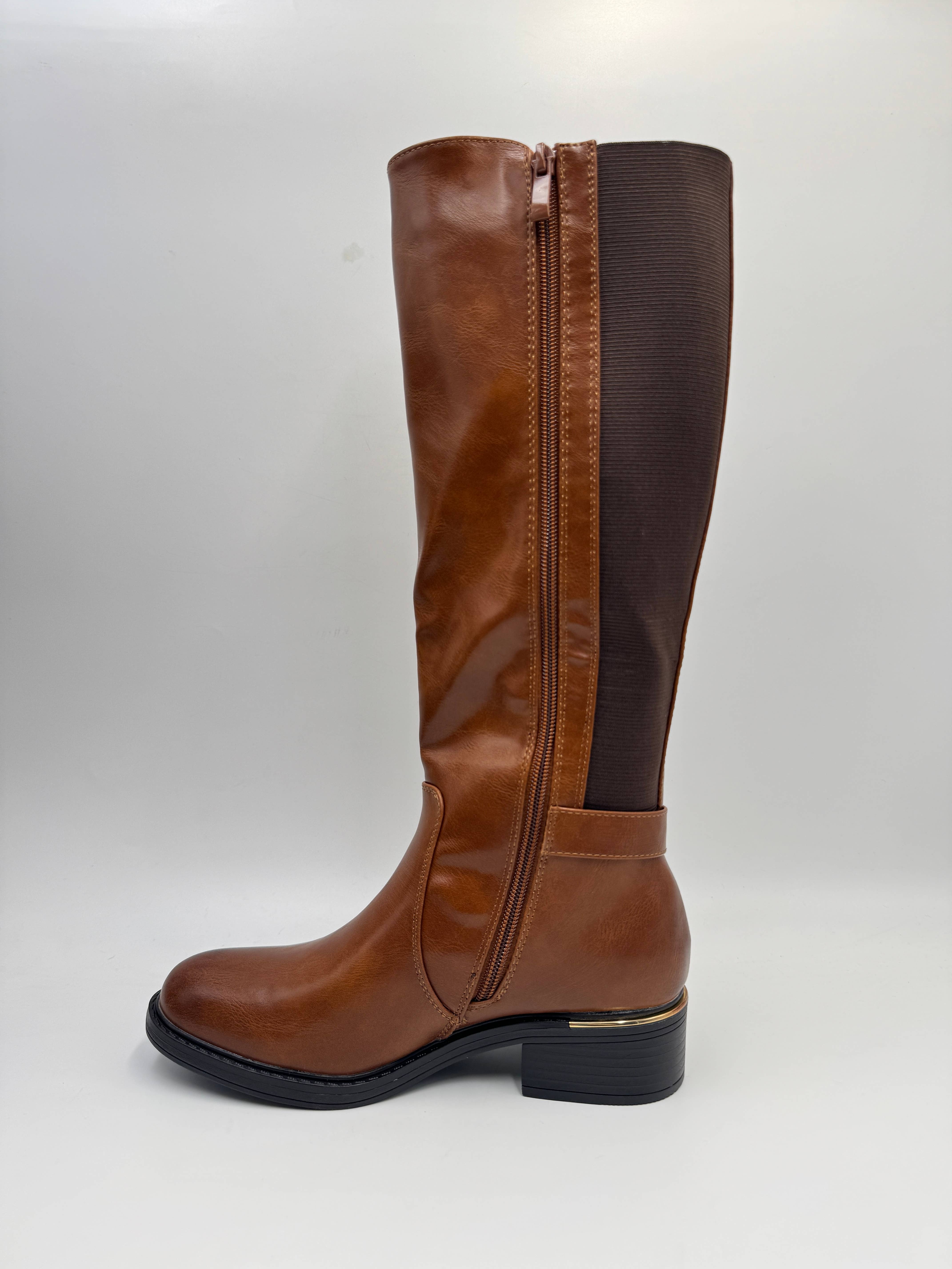 Rentoes – wholesale Boots – Women’s – Women’s Knee High Faux Leather Boots with Side Zipper7