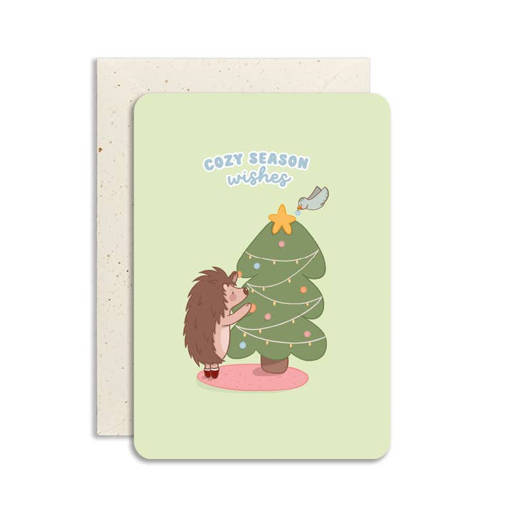 Carte de vœux | Souhaits de saison douillette pour la vente par Edgar & Friends