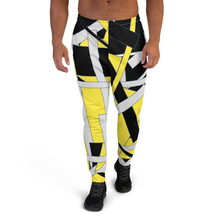 Pantalones deportivos geométricos amarillos para hombre para venta al por mayor de STFU