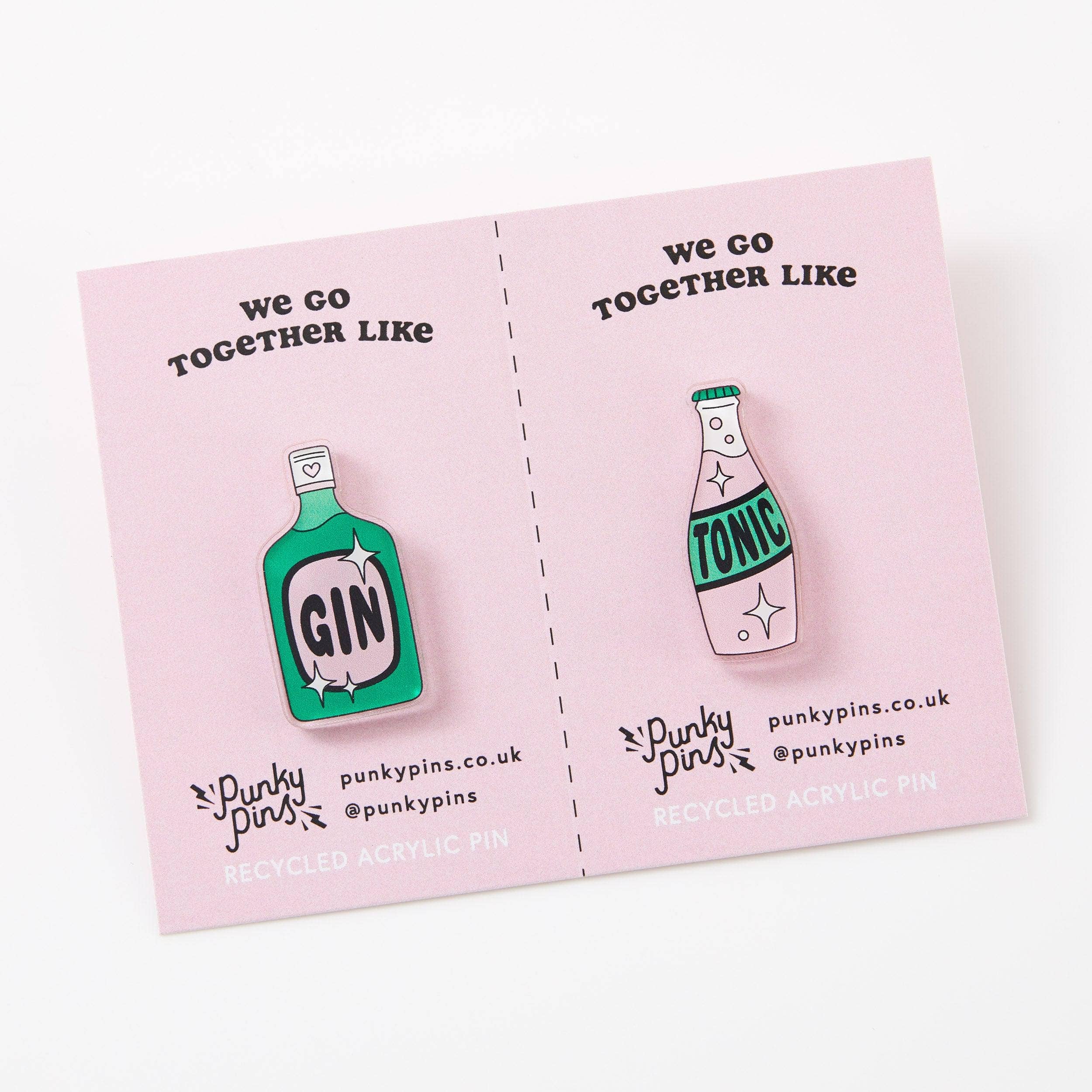 Punky Pins – wholesale Lapel pin/button – Gin & Tonic Acrylic Pin Pair4