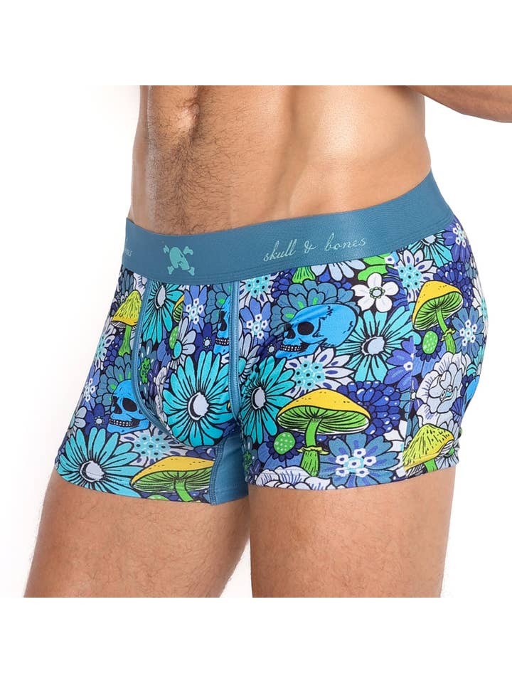 Skull & Bones – wholesale Swim shorts – Men′s – Groovy Floral Mushroom Trunk1