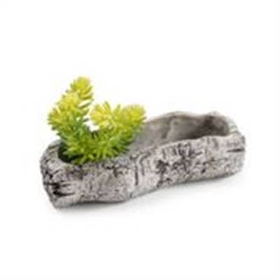 Sugarboo & Co - Wholesale Planter Box - Whitewash Cement Wood Log Planter 9"x4"x3"