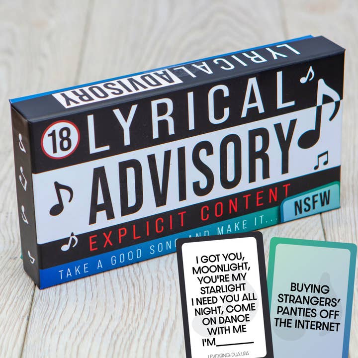 Lyrical Advisory - The Inappropriate Adult Music Party Game for wholesale by Boxer Gifts