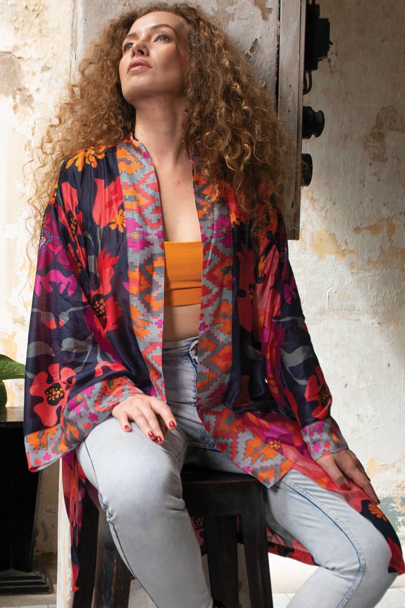 Sevya Handmade - Vendita all'ingrosso Kimono - Donna - Kimono Malini in cupro 100% morbido10