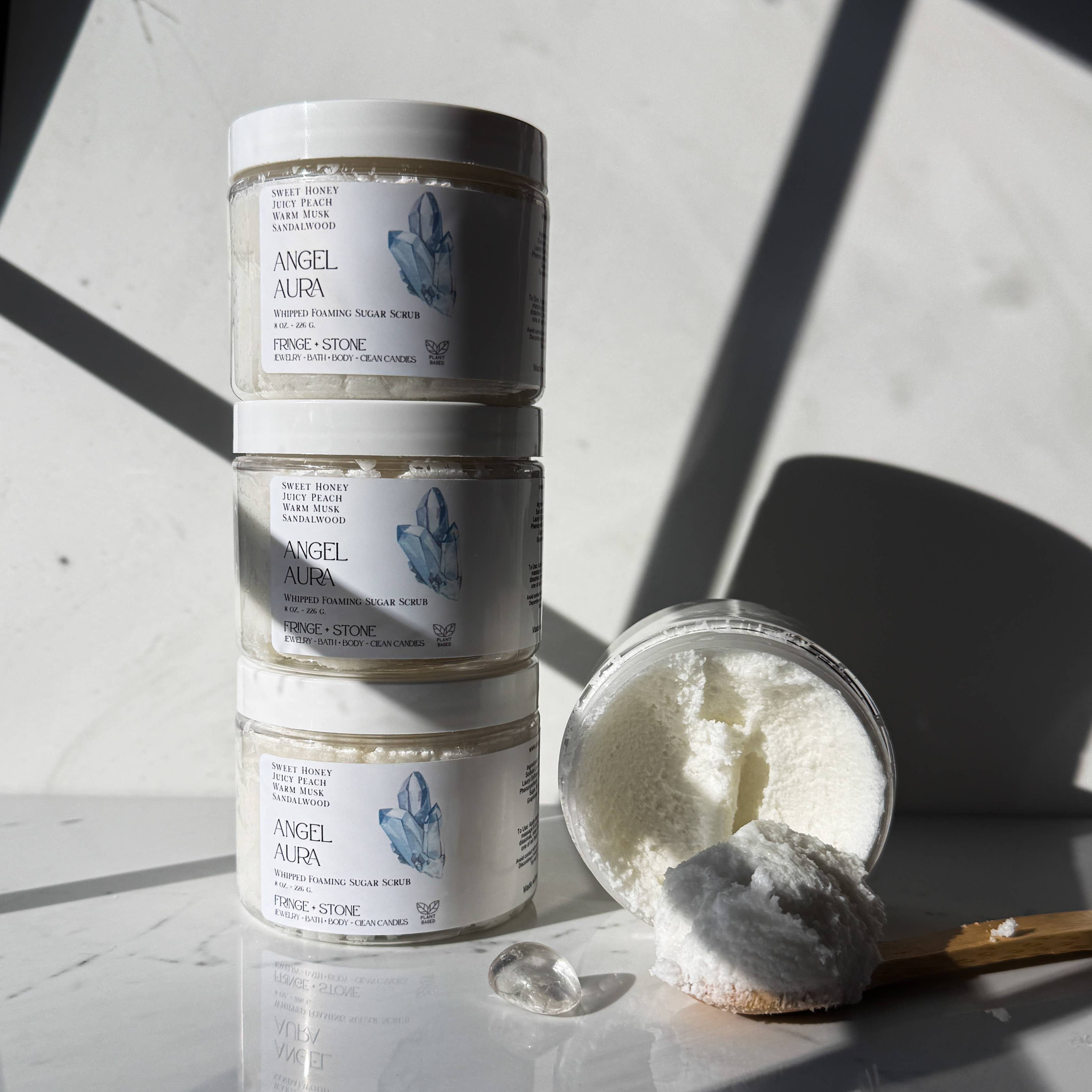 Fringe + Stone - Wholesale Body Scrub/Exfoliant - ANGEL AURA - WHIPPED FOAMING SUGAR SCRUB2