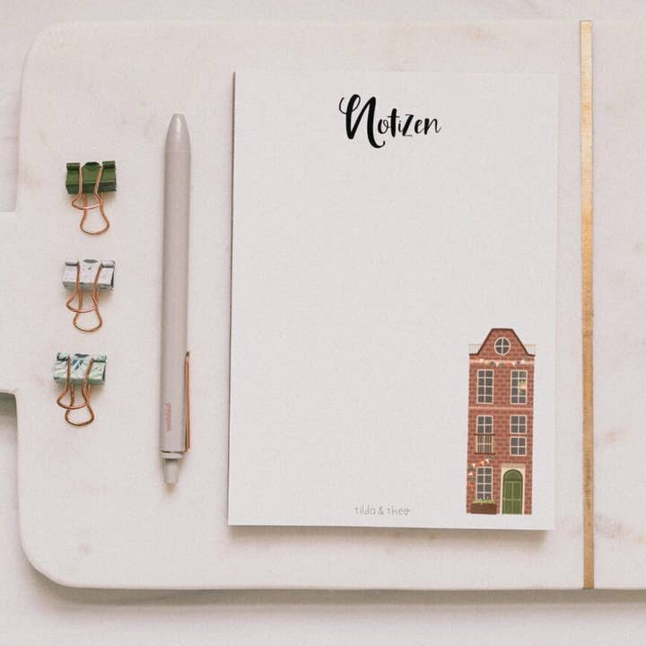 House notepad - Amsterdam A5 for wholesale by Tilda&Theo