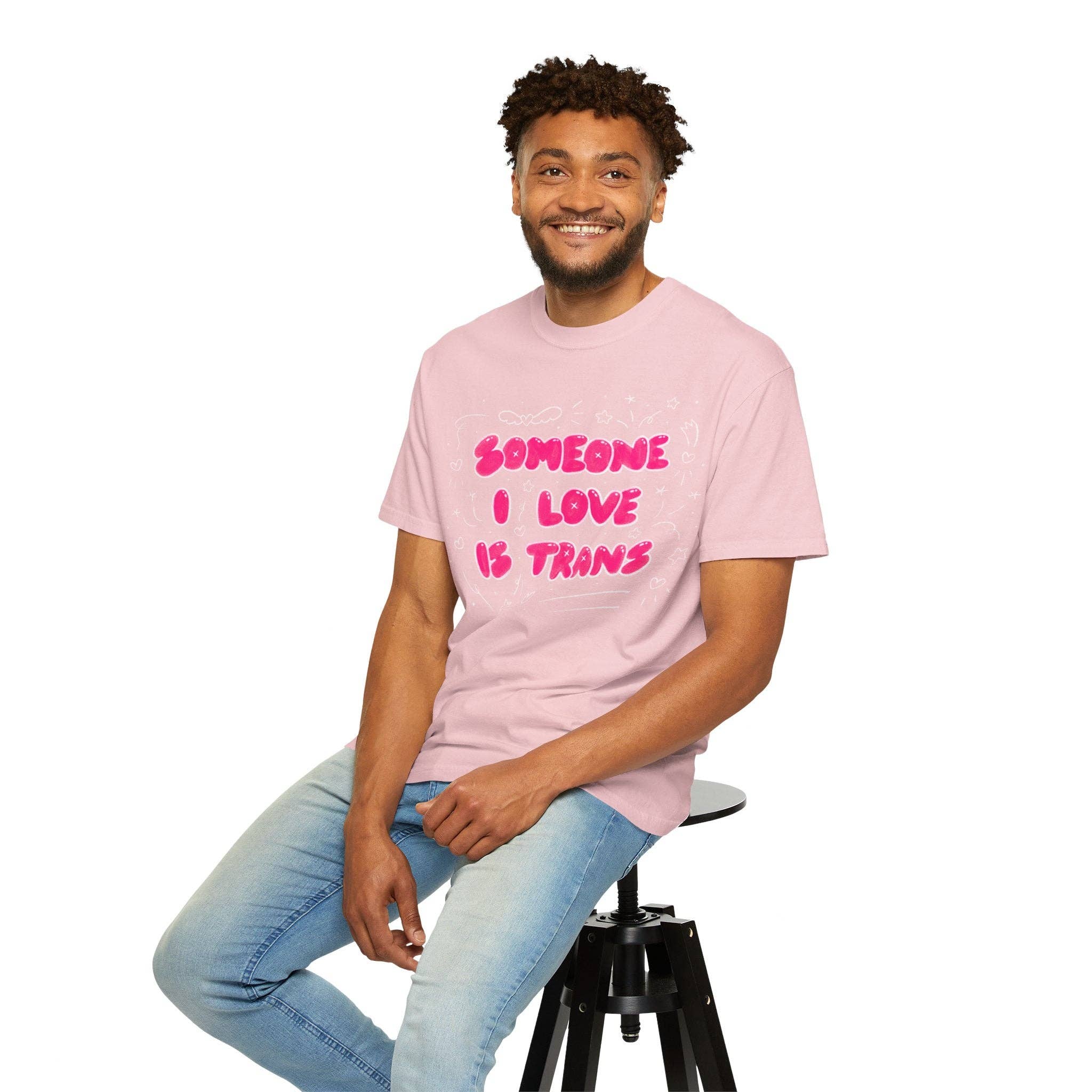 SoftBoysClub - Wholesale Screen Printed T-Shirt - Unisex - "Someone I Love Is Trans" Trans Ally T-Shirt20