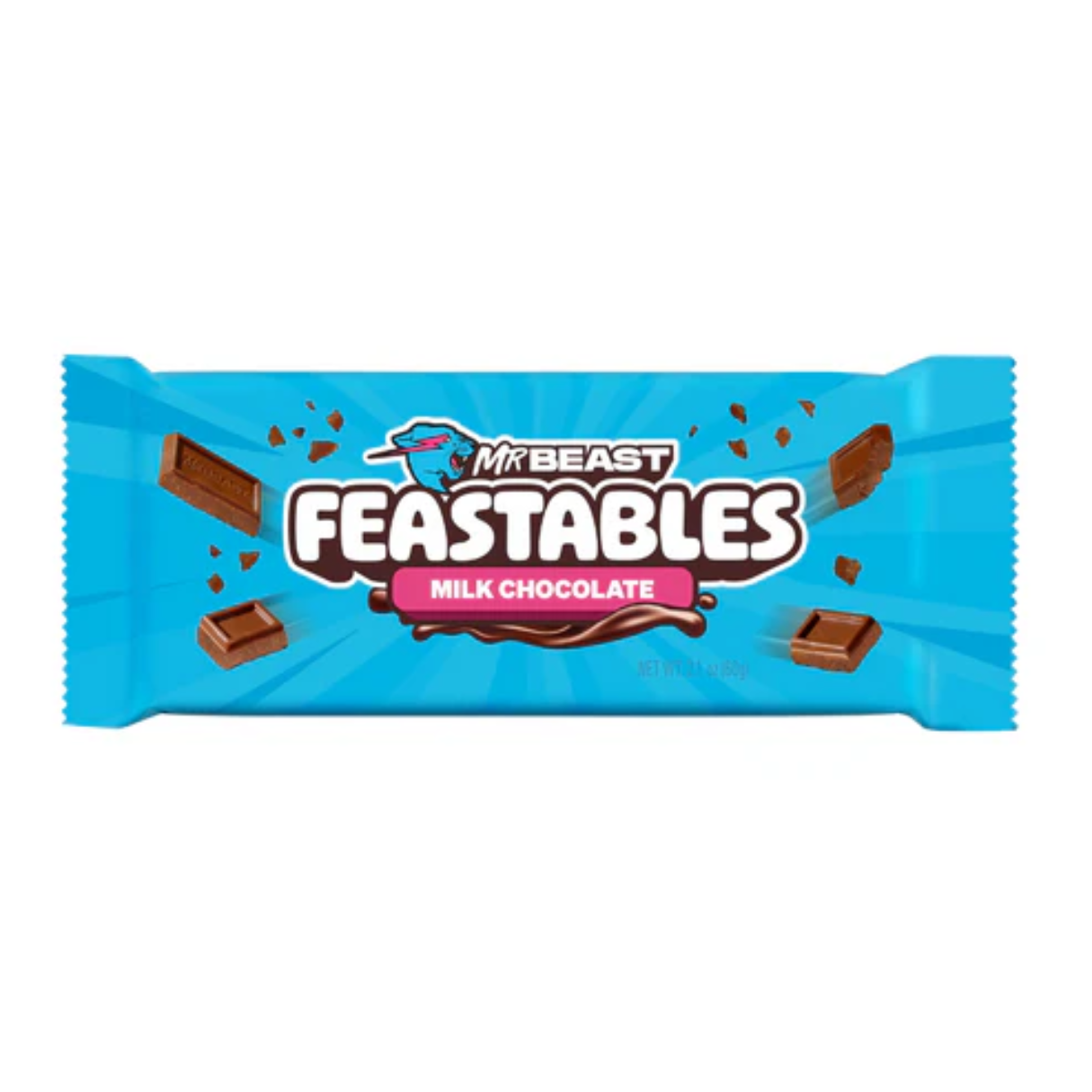 I Got Your Candy - Wholesale Chocolate Bar - Mr. Beast Feastables King Size Milk Chocolate Bar 2.1oz - 24ct0