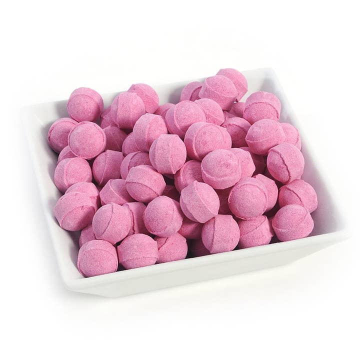 1 kg Rabarber og Custard Bath Marbles for engroshandel hos Bath Bubble & Beyond