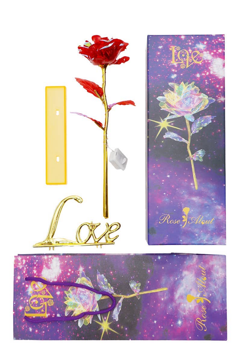 ASSORTED Holographic Led Light-up Galaxy Rose Gift Box for wholesale on Faire4