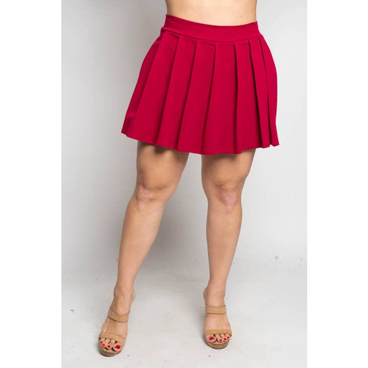 JUPE-SHORT ÉVASÉE PLISSÉE GRANDE TAILLE pour la vente par Curve Market