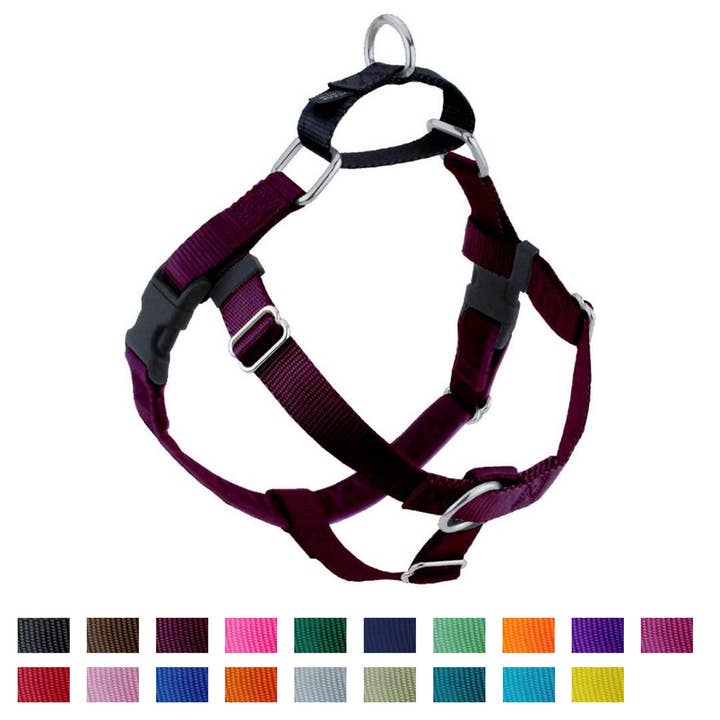 Burgundy Freedom Nur Hundegeschirr ohne Ziehen für den Großhandel von 2 Hounds Design