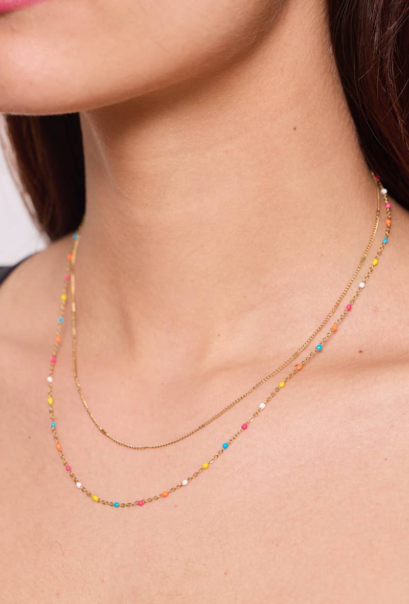 Gold Stainless steel necklace 224AQ115 for wholesale on Faire2