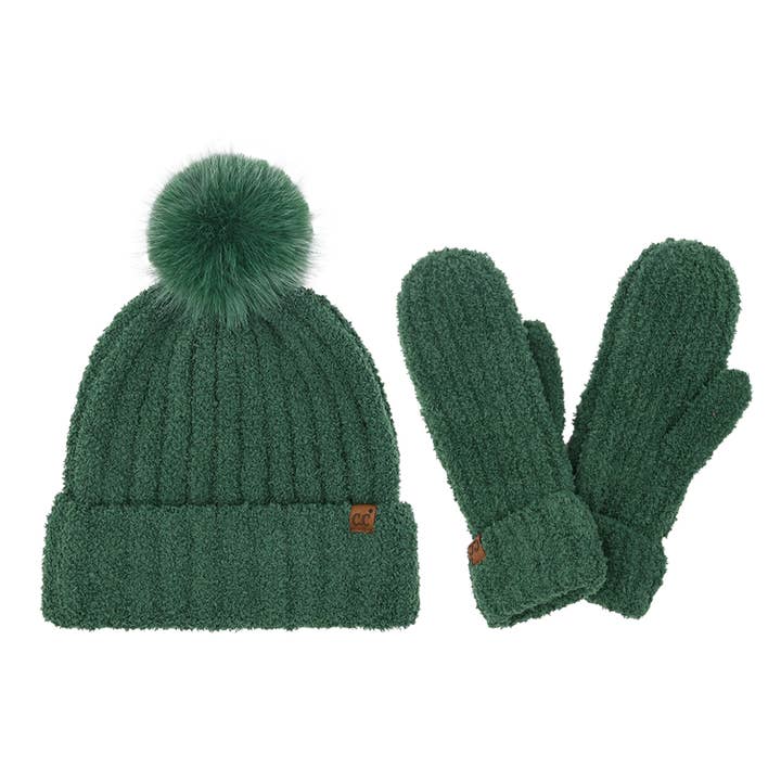 JOIA ACCESSORIES - Wholesale Beanie - Women's - CC COZY YARN HAT MITTEN SET, SEE 01111