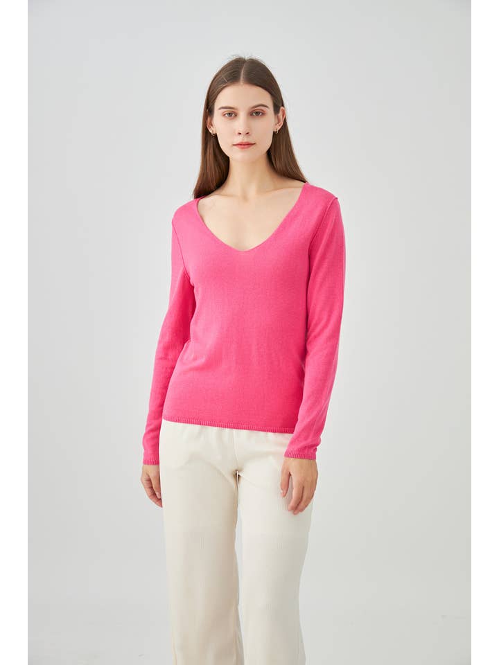 jw.atelier - Wholesale Knit Sweater - Women's - Cashmere silk V-neck sweater25