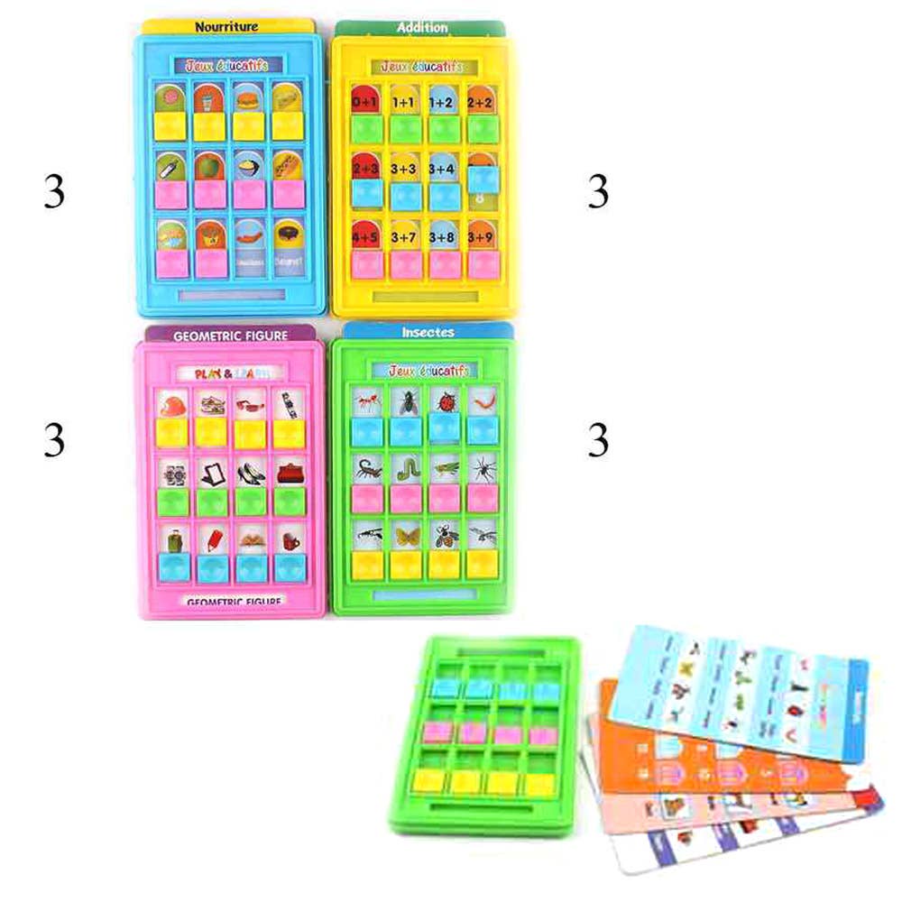 12PCS Juguetes Educativos de Juego de Cartas para Emparejar al