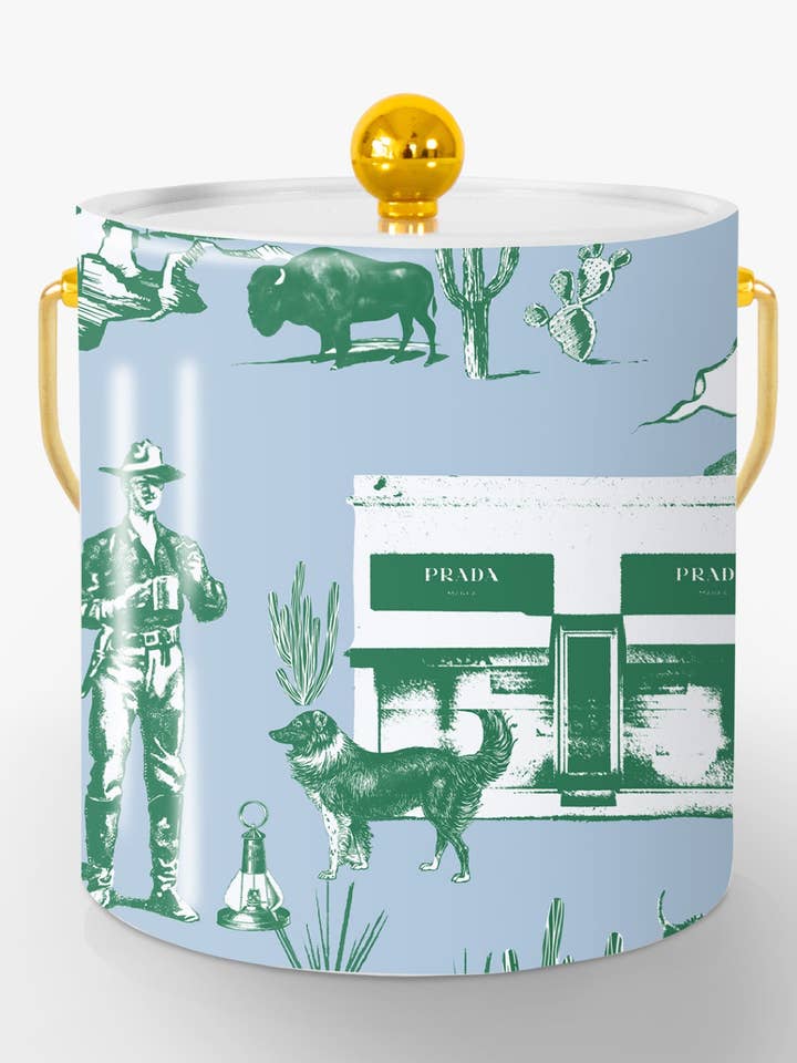 Marfa Toile Ice Bucket for wholesale by Katie Kime