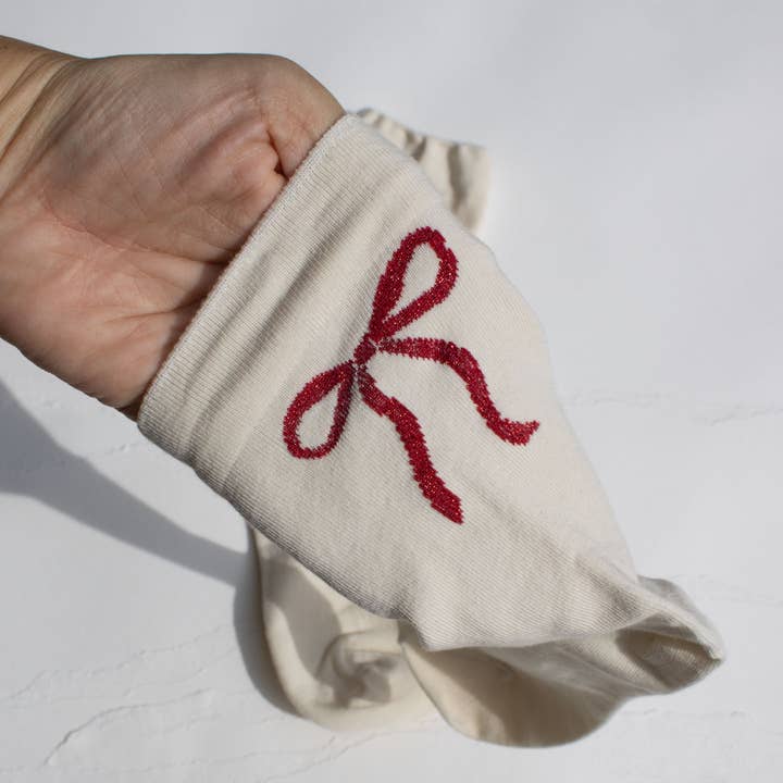 Tiepology - Wholesale Socks - Women's - Women's Holiday Ribbon Bow Casual Socks